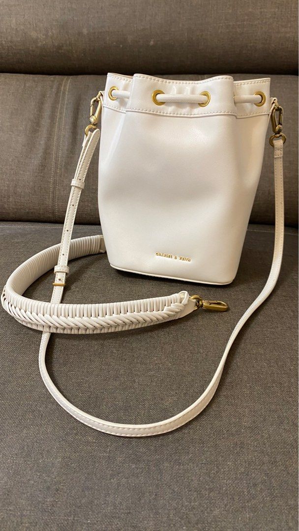Charles and Keith Bucket Bag in Cream, Women's Fashion, Bags & Wallets, Crossbody Bags on Carousell