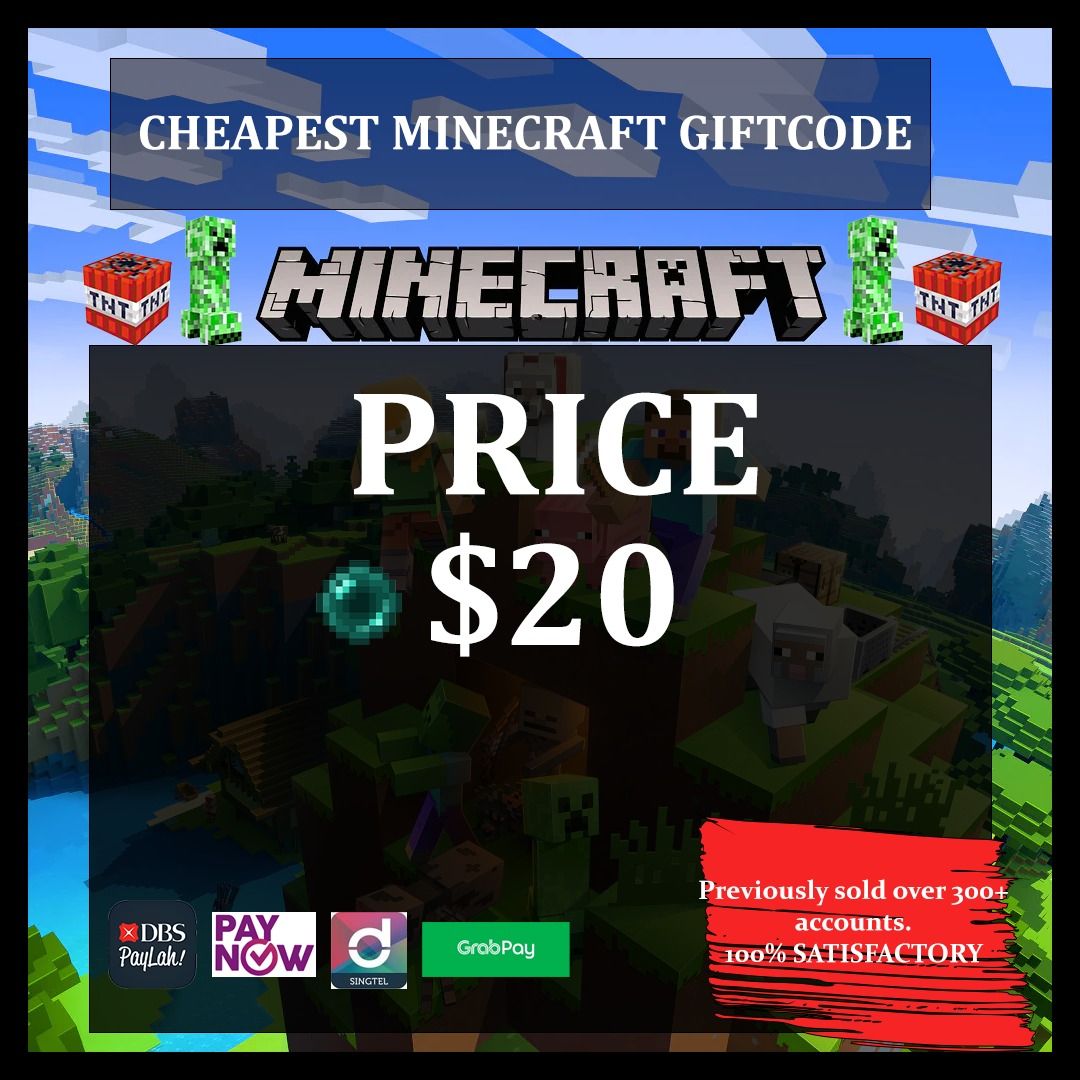 🔥Cheapest Minecraft Giftcodes🔥, Video Gaming, Gaming Accessories, Game Gift  Cards & Accounts on Carousell