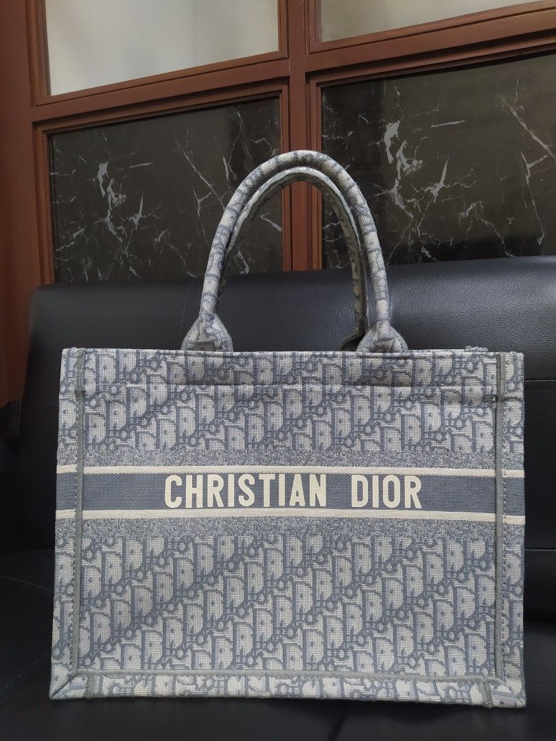 Dior book tote grey medium size (not the large), Women's Fashion, Bags &  Wallets, Tote Bags on Carousell