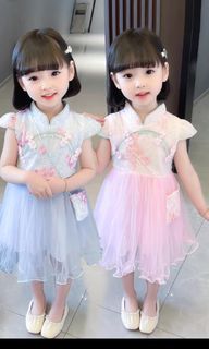 CNY girl Cheongsam tulle dress
