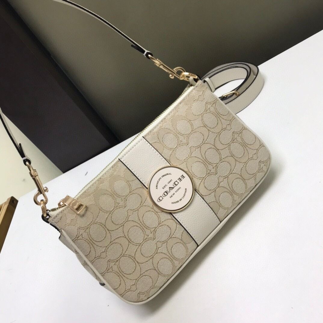 COACH Women s Bag Classic Logo Jacquard LONNIEBAGUETTE handbag