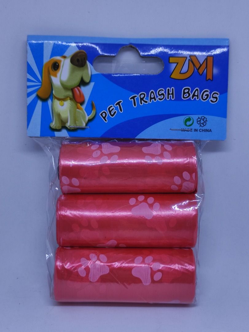 Colored Pet Trash Bag For Dog and Cat Poop Bag Pet Garbage Disposable