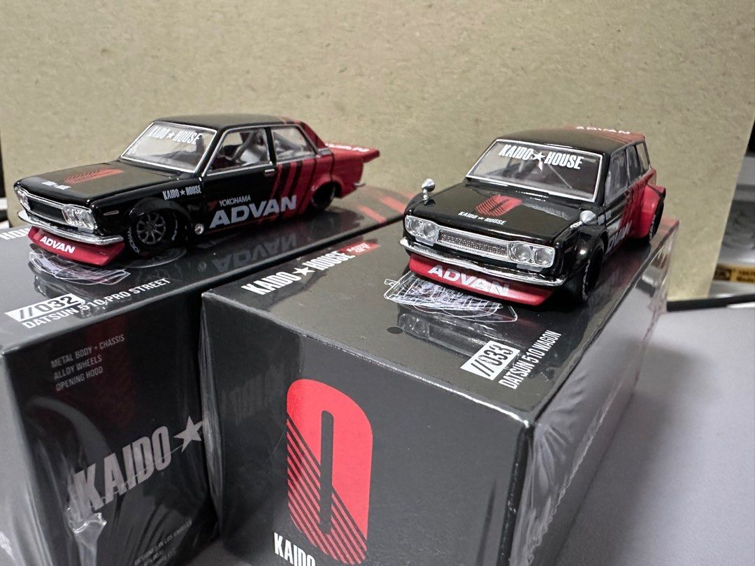 SOLD] Kaido House x Mini GT Datsun 510 Wagon and Pro Street ADVAN