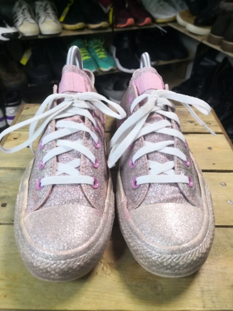 Converse All Stars Pink Glitter Women s Fashion Footwear