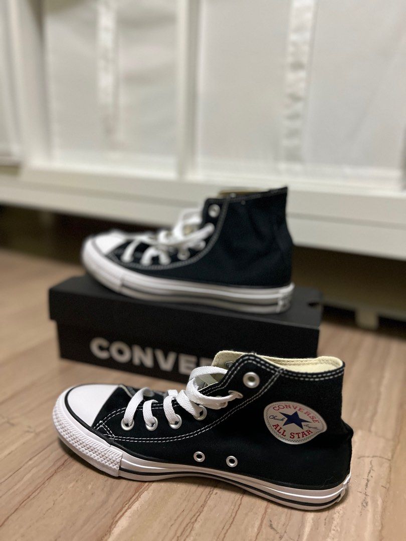 Converse Shoes all star hi black Women s Fashion Footwear Sneakers on Carousell