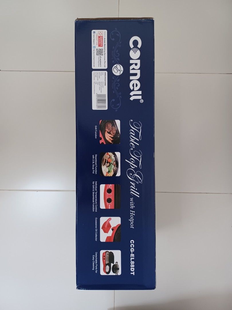 Cornell Table Top Grill with Hotpot, Furniture & Home Living