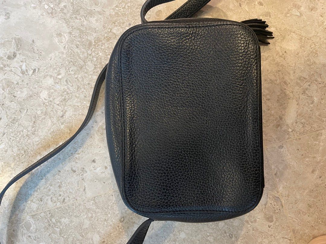 Cuyana Black Leather Camera Bag