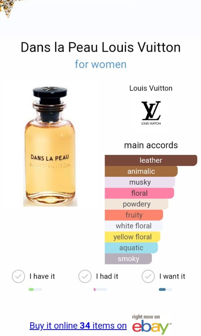 Louis Vuitton Dans La Peau Woman, Kesehatan & Kecantikan, Parfum, Kuku &  Lainnya di Carousell