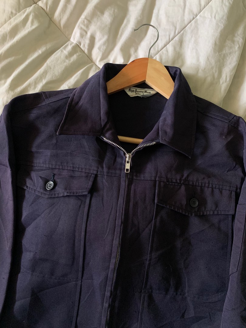 Dark Blue Cargo Jacket, Men's Fashion, Coats, Jackets and Outerwear on Carousell