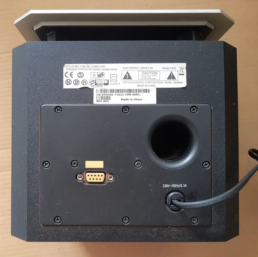 DELL A525 Zylux Multimedia Computer Speaker System, Active Subwoofer