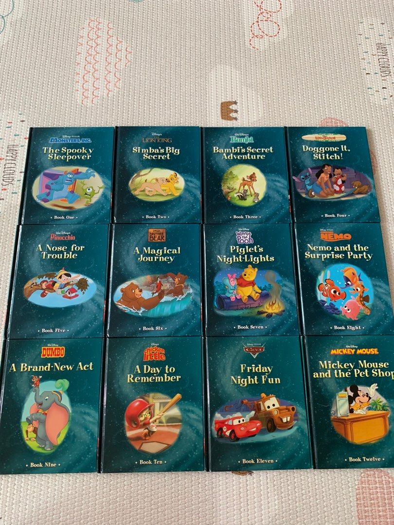 Disney Pixar Bedtime Stories Library Set Of 12 Books Hobbies And Toys Books And Magazines 