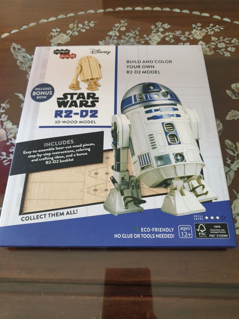 Disney Star Wars R2-D2 3D Wood Model, Hobbies  Toys, Stationery  Craft,  Handmade Craft on Carousell
