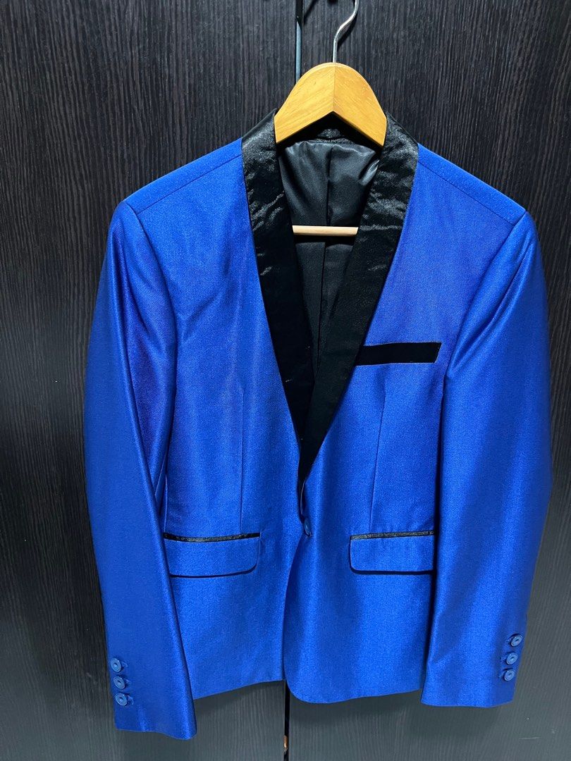 Electric blue blazer on sale mens