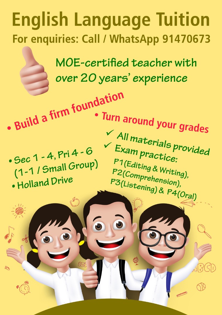 English Tuition for All Upper Primary and Secondary School Students ...