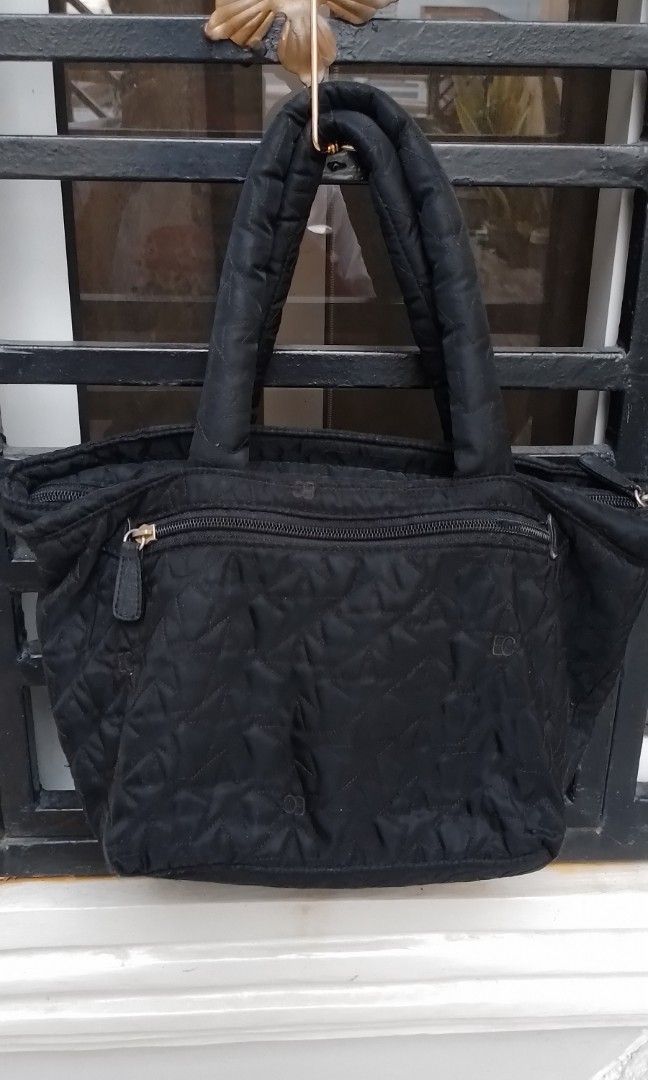 Sac Bandoulière Enrico Coveri En Cuir Authentique - Taille Moyenne, Marron - Occasion Bon État Général