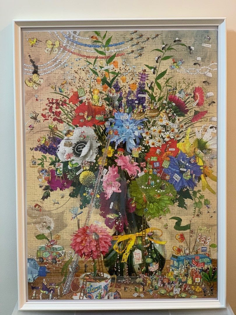 Framed puzzle (HEYE puzzle/ IKEA frame), Furniture & Home Living, Home