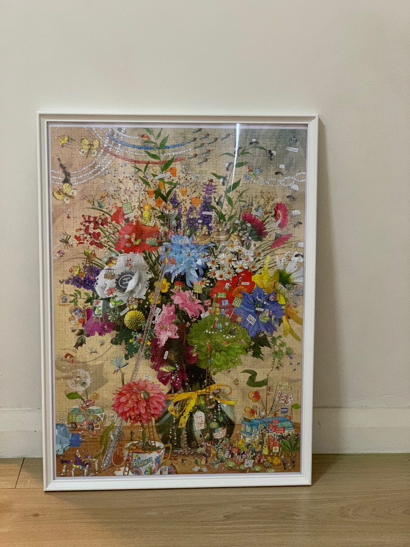Framed puzzle (HEYE puzzle/ IKEA frame), Furniture & Home Living, Home