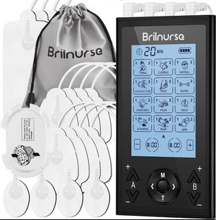 Beurer EM44 TENS Unit Muscle Stimulator with 50 Intensity Levels for Muscle  Pain Relief, Includes 4 Electrode TENS Pads, Belt Clip, and Batteries with