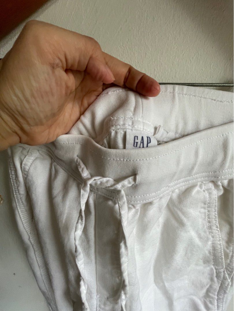Gap linen off white drawstring joggers Women s Fashion Bottoms