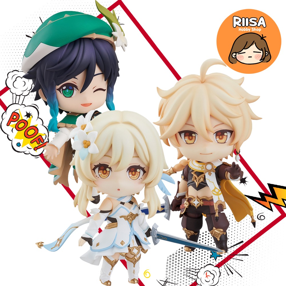 Genshin Impact Nendoroid Set: 1795 Venti 1718 Nendoroid Traveler Lumine ...