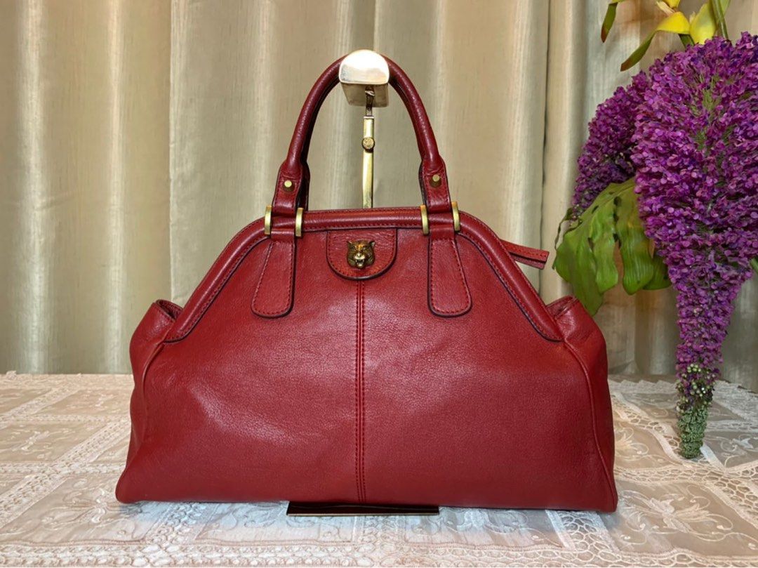 Gucci Rebelle Calfskin Medium Top Handle Bag
