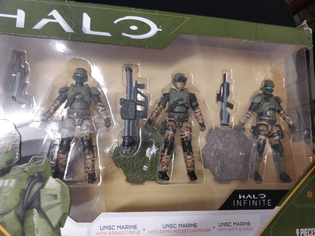 Halo 3-Figure Assortment Pack - UNSC Marines with Weapons - 4 inch ...