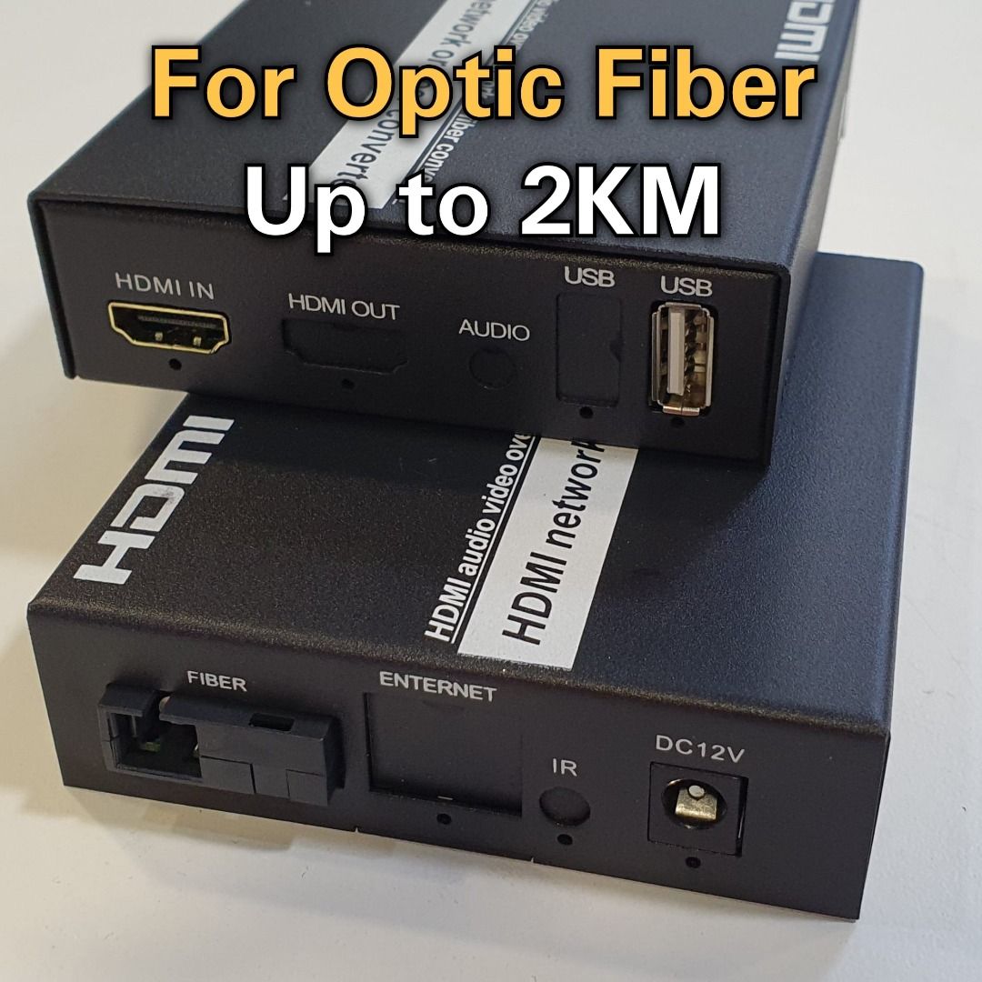 HDMI Extender Cat6 Fiber Converter Up to 100m 2KM HDMI Signal