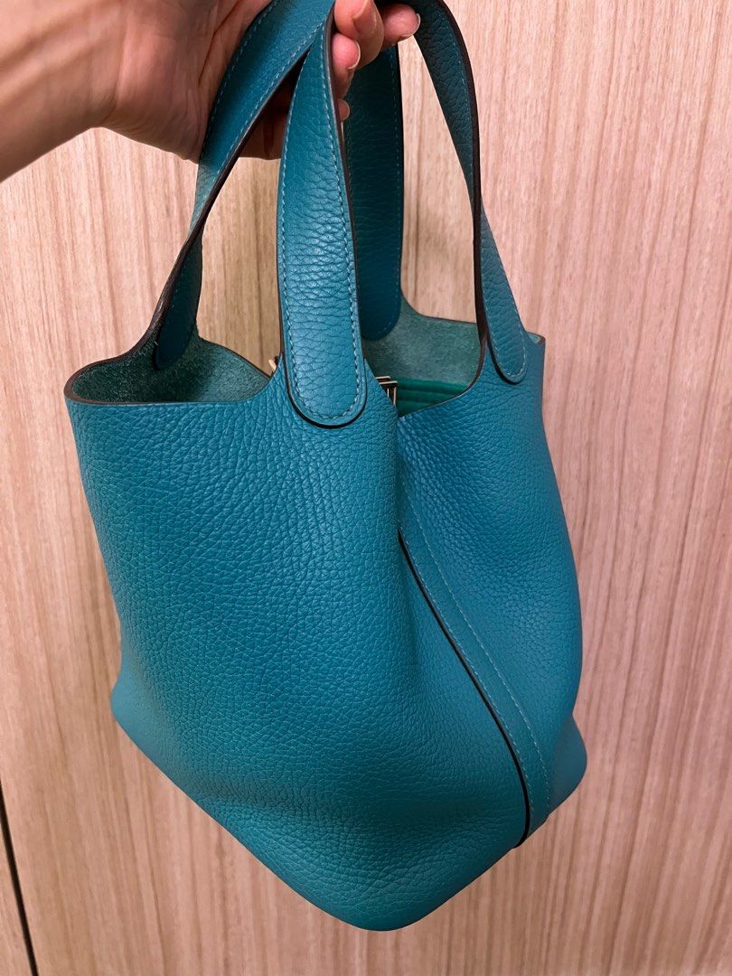 Hermes Picotin 18 Blue Paon X Stamp - THE PURSE AFFAIR