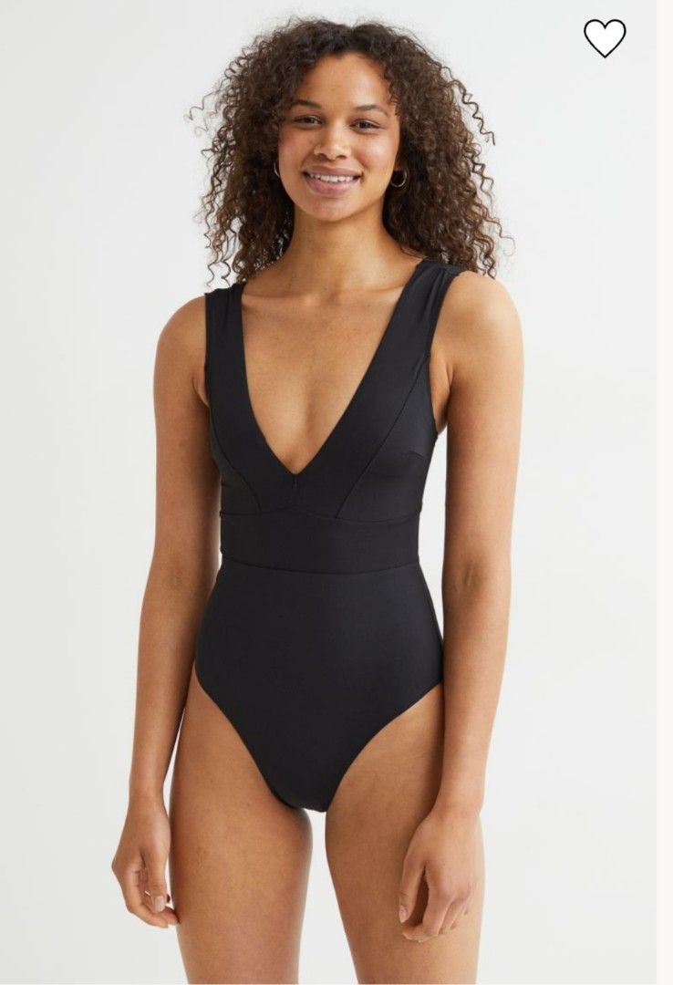 H M SHAPING SWIMSUIT BLACK ONE PIECE SWIMSUIT Women s Fashion