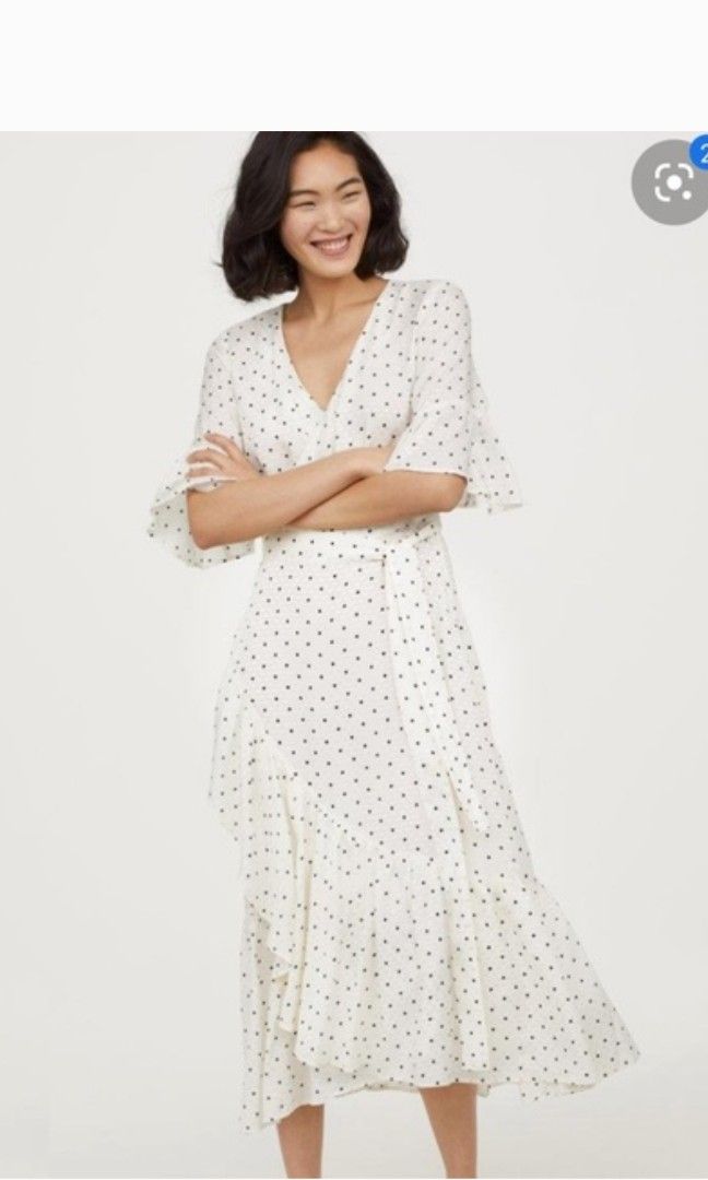 White polka hotsell dot dress h&m