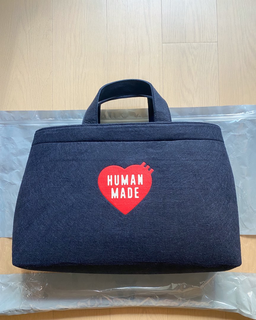 日牌HUMAN MADE FELT TOTE BAG LARGE (深藍色, 100%全新正貨, 有袋