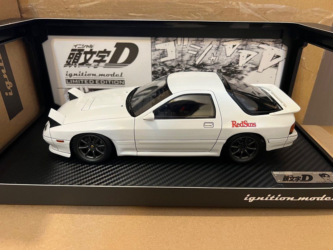 Ignition Model 1/18 Initial D Mazda Savanna RX-7 Infini FC3S White Resin  Scale Model Car