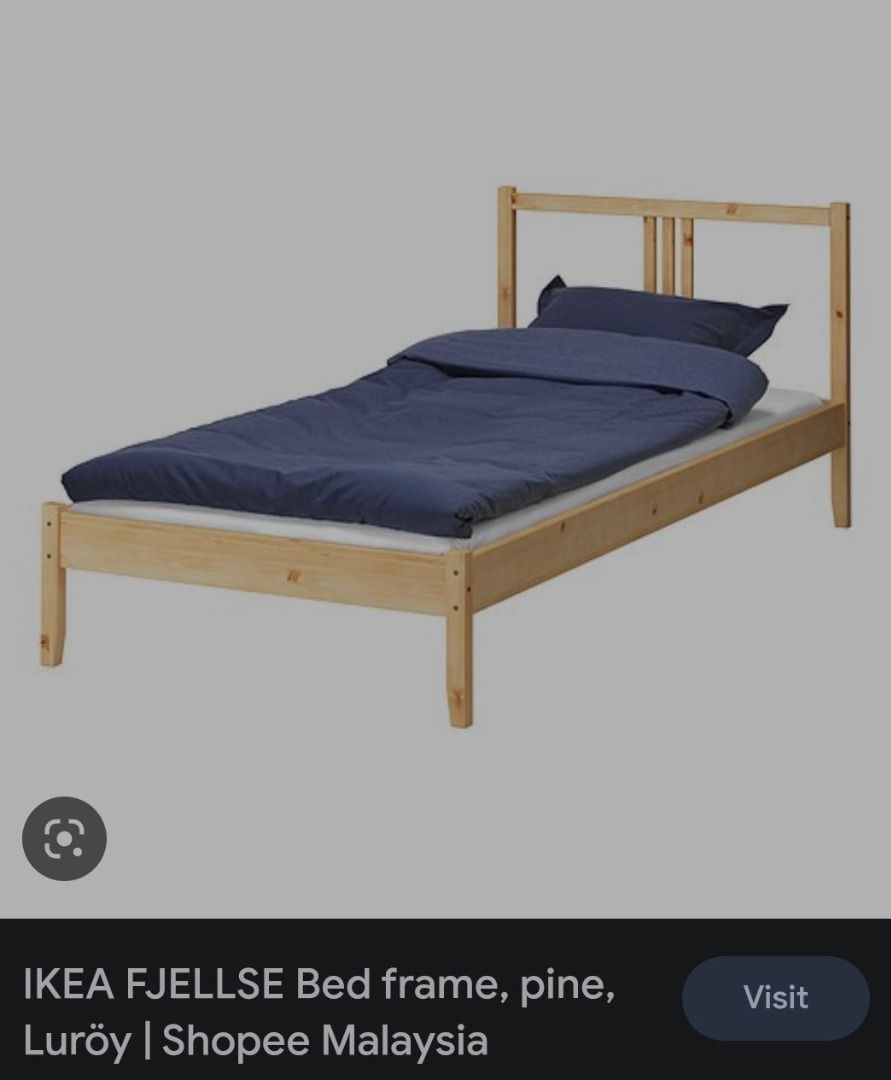 Ikea wooden twin bed frame outlet