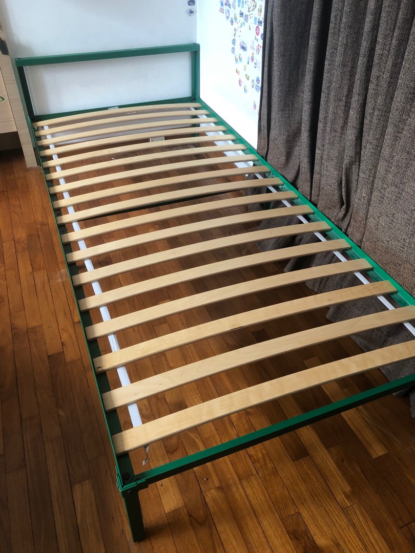 IKEA GRIMSBU single bed frame with LUROY slatted, Furniture & Home