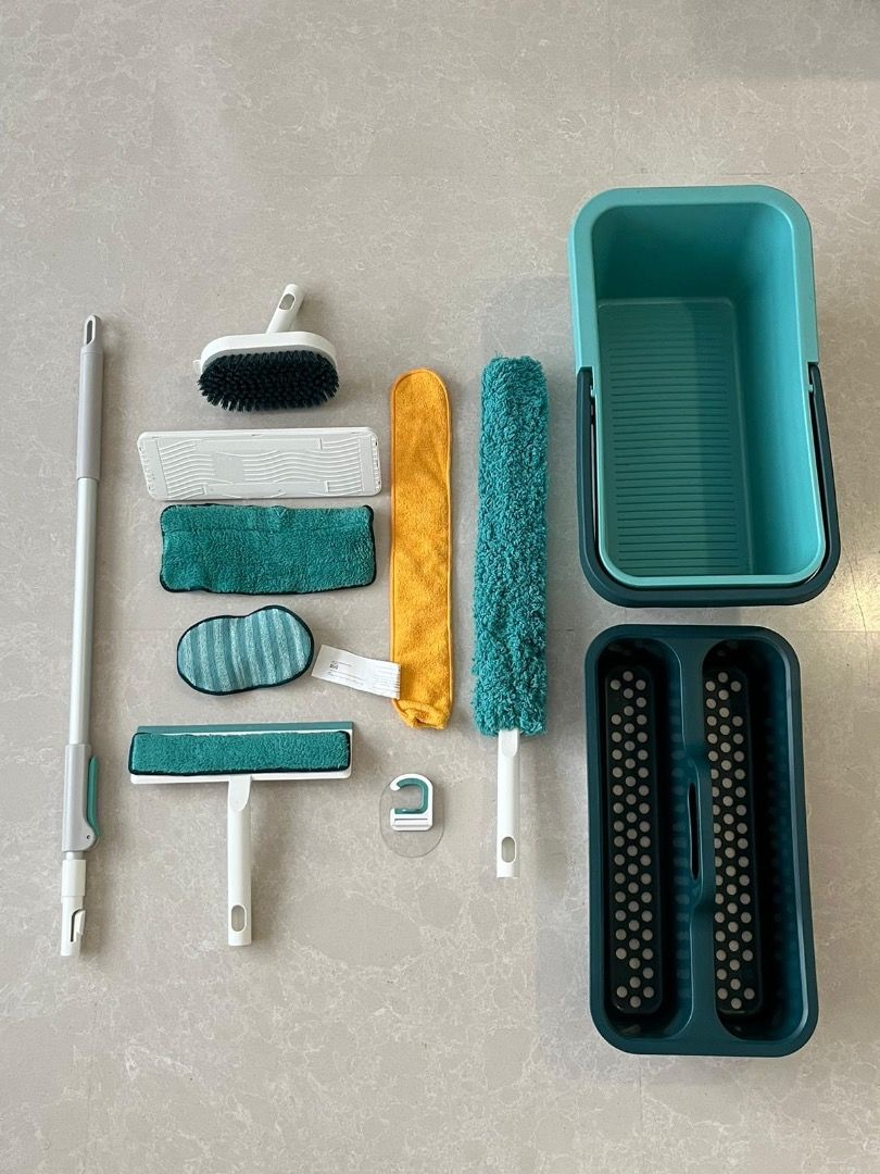 IKEA PEPPRIG Cleaning set w/ cleaning bucket and caddy, Furniture