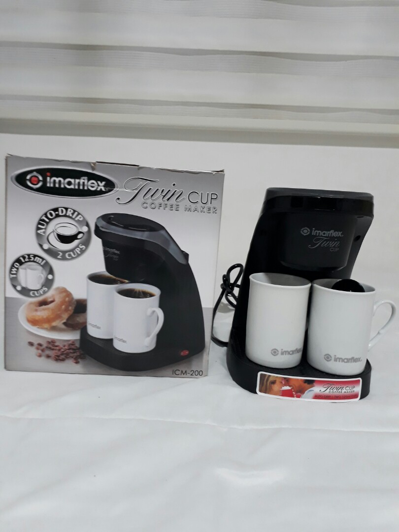 Imarflex Twin Cup Coffee Maker, TV & Home Appliances, Kitchen