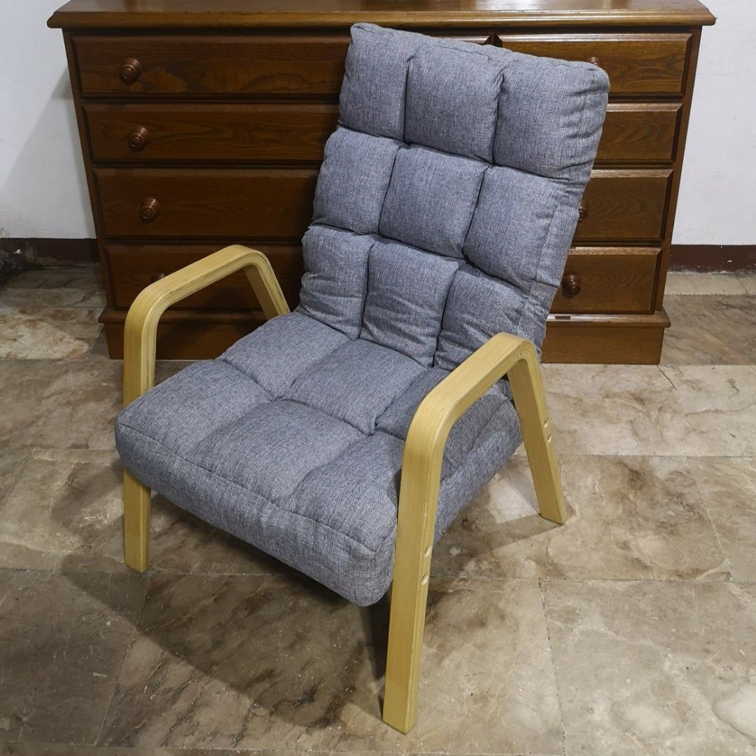 Japanese single low sofa, foldable backrest/semi reclined, like new