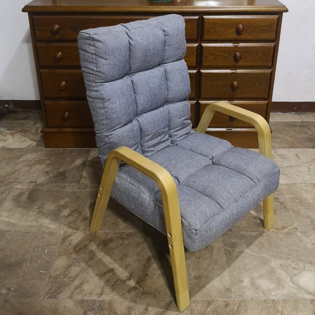 Japanese single low sofa, foldable backrest/semi reclined, like new