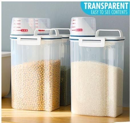 Japan/Korea Style Airtight Grain Dispenser Container, Furniture & Home ...