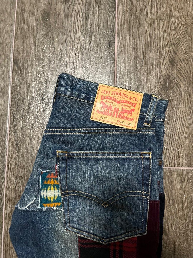 last price] JUNYA WATANABE MAN X Levi's X Pendleton straight-leg