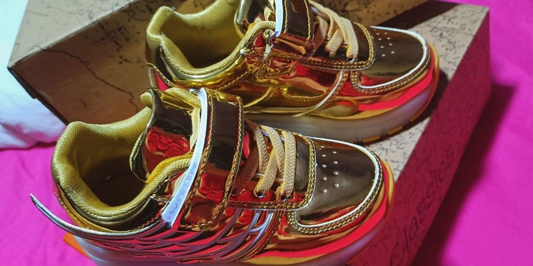 Kids roller shoes gold Babies Kids Babies Kids Fashion on