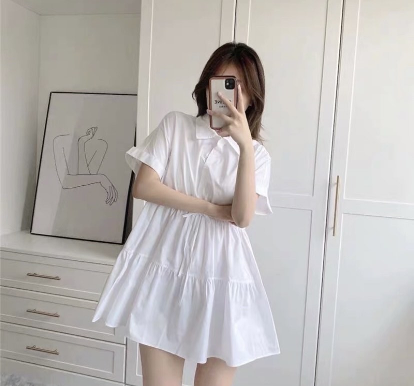 Korean top polo dress