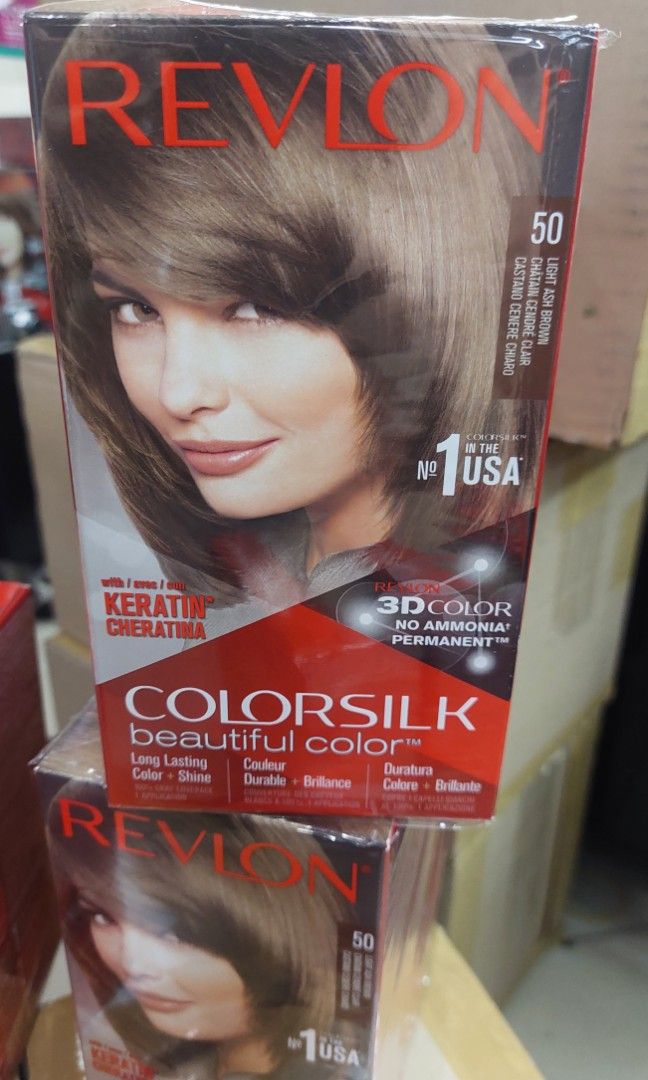 LIGHT ASH BROWN REVLON COLORSILK HAIRCOLOR MADE IN ITALY 100%ORIGINAL  DIRECT, Beauty & Personal Care, Hair on Carousell