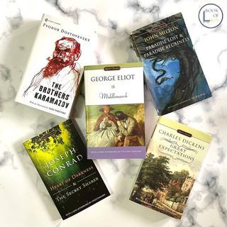 Literature|High School|Novels|Historical Fiction|Africa|British Literature|Victorian|Religion|Russian Literature  Books-Brothers Karamazov-Fyodor Dostoevsky,Middlemarch-George Eliot,Paradise Lost Regained-John Milton,Heart of Darkness Secret Sharer