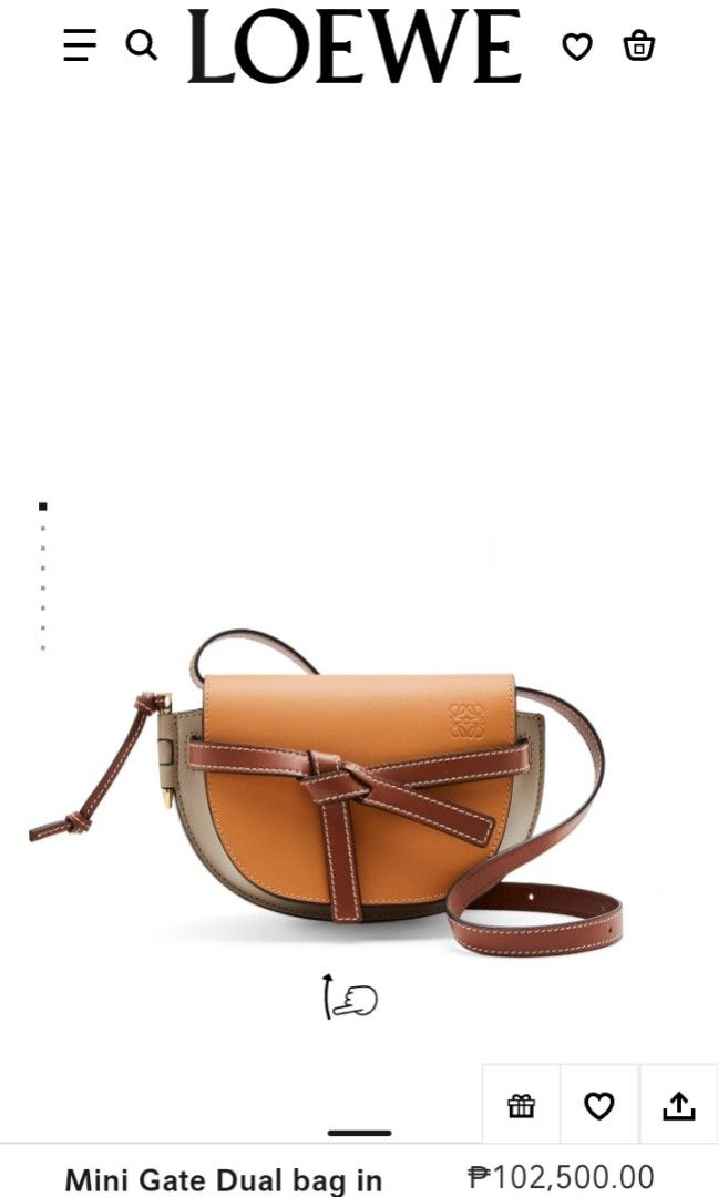 LOEWE MINI GATE DUAL BAG IN SOFT CALFSKIN, Luxury, Bags & Wallets on