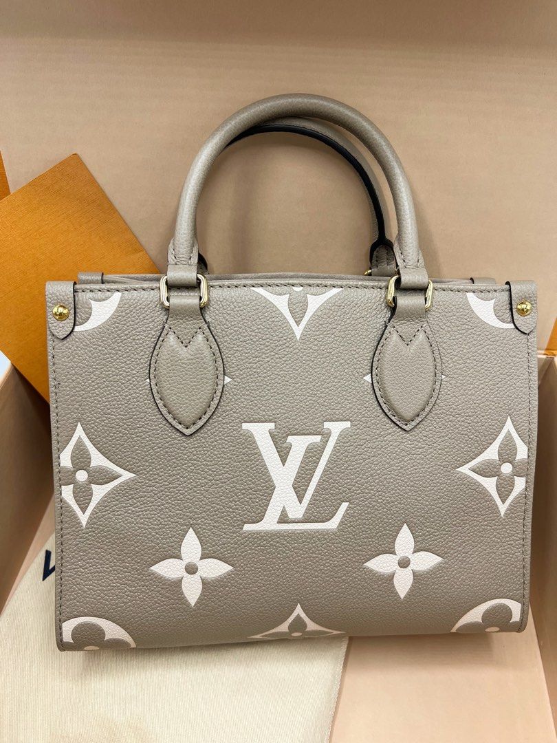 LV onthego PM bicolor monogram empreinte leather（Pre- order）, Women's  Fashion, Bags & Wallets, Tote Bags on Carousell