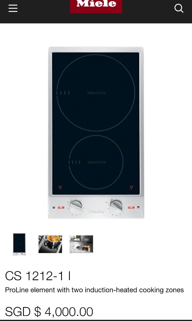 Miele induction hob cs12121 (spoilt but can repair), TV & Home