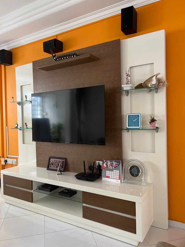 Modern Design Tv Console (With Drawers), Furniture & Home Living