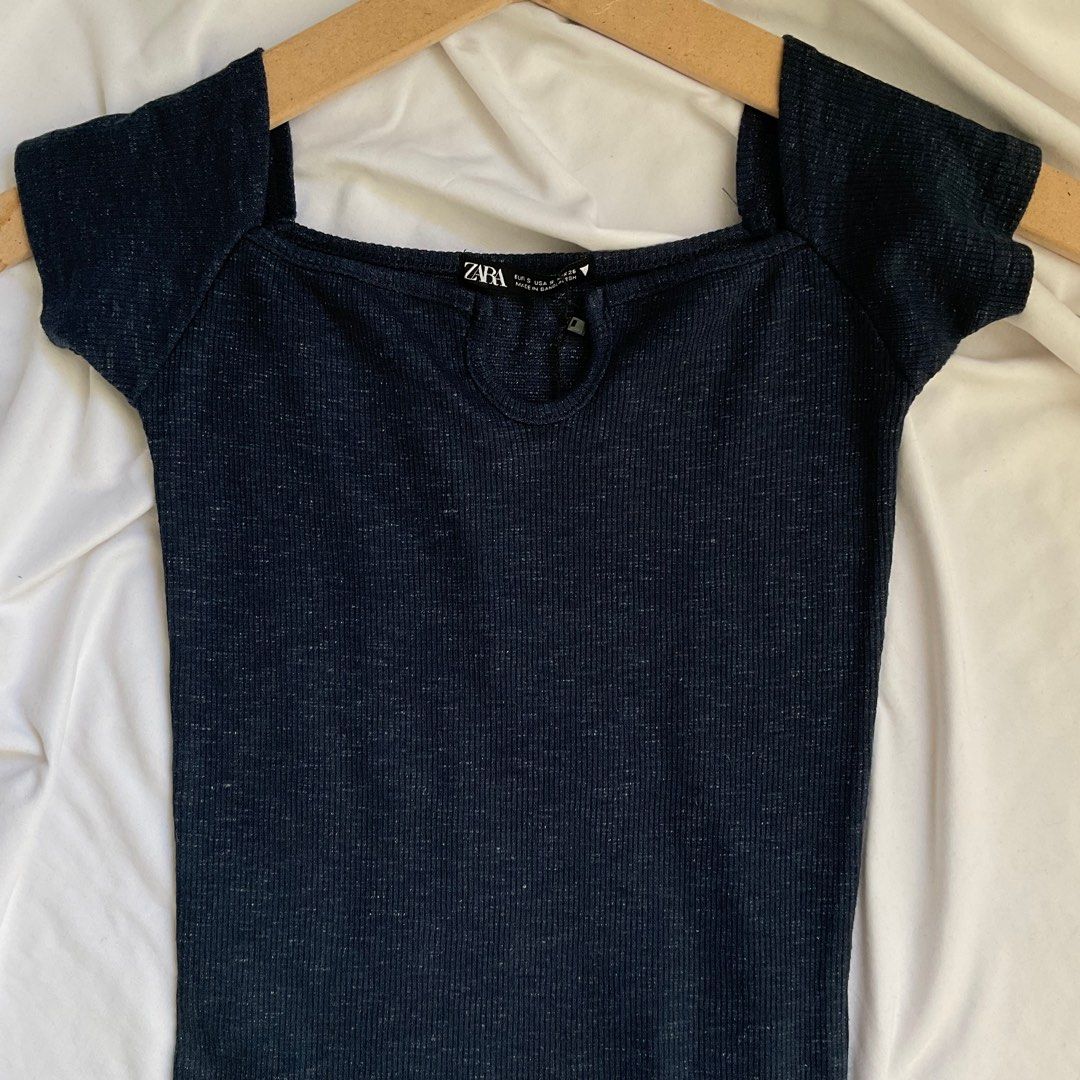 Navy Blue Bodysuit, Women's Fashion, Tops, Shirts on Carousell