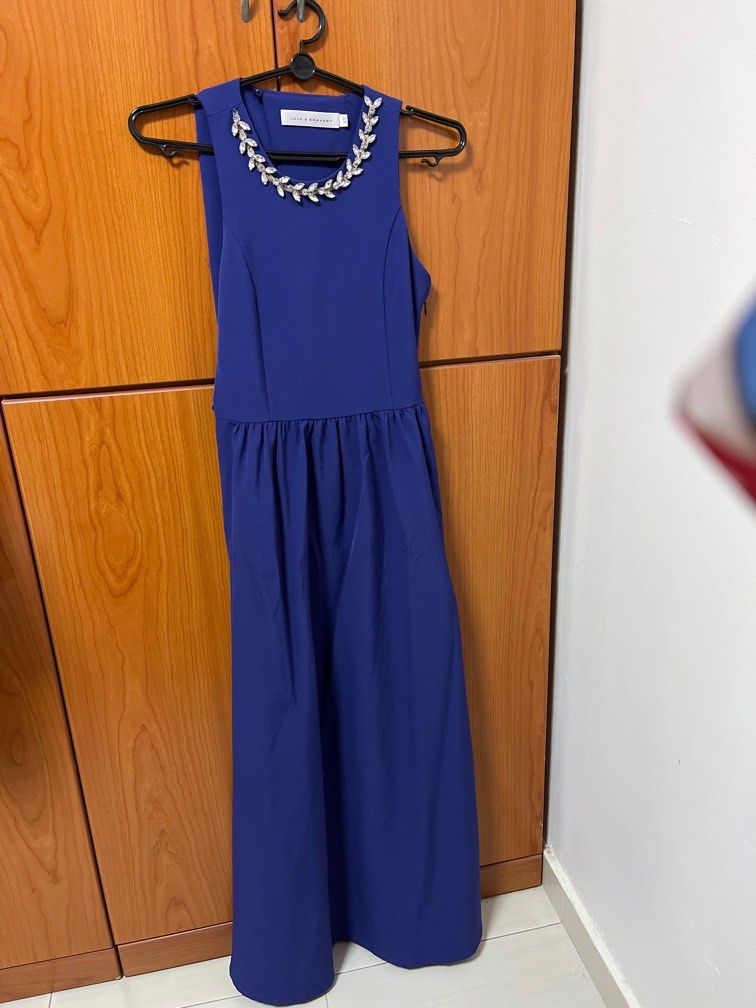 Navy Evening Gown, Women's Fashion, Dresses & Sets, Evening dresses ...